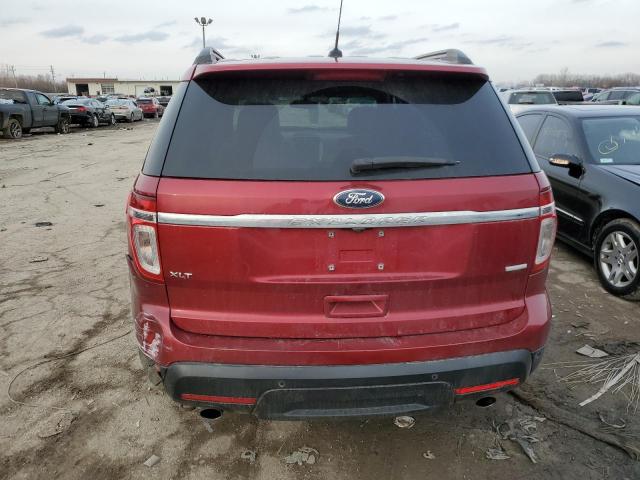 1FM5K8D81DGB05136 - 2013 FORD EXPLORER XLT RED photo 6