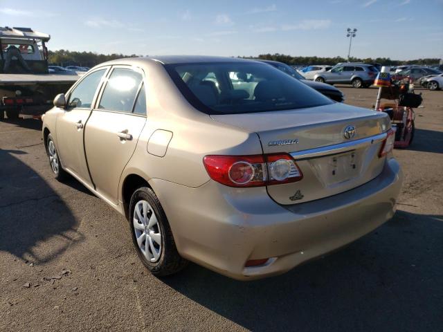 2T1BU4EEXDC978221 - 2013 TOYOTA COROLLA BASE GOLD photo 3