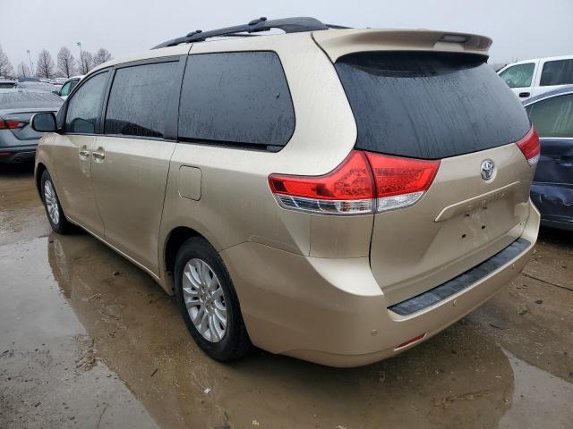 5TDYK3DC6ES425018 - 2014 TOYOTA SIENNA XLE BEIGE photo 2