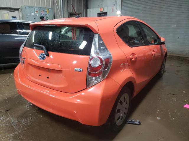 JTDKDTB39E1072094 - 2014 TOYOTA PRIUS C ORANGE photo 3