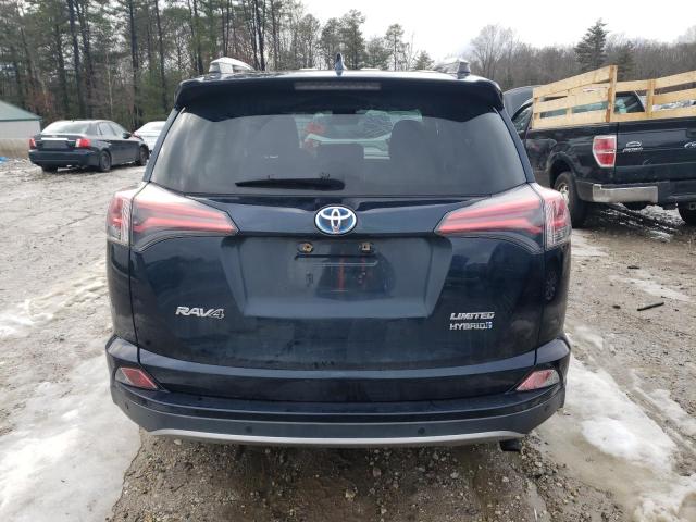 JTMDJREV3HD114165 - 2017 TOYOTA RAV4 HV LIMITED BLUE photo 6