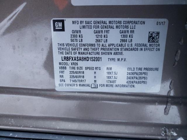 LRBFXASA8HD152001 - 2017 BUICK ENVISION PREFERRED 棕色 照片 13