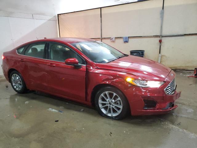 3FA6P0HD9LR125277 - 2020 FORD FUSION SE RED photo 4