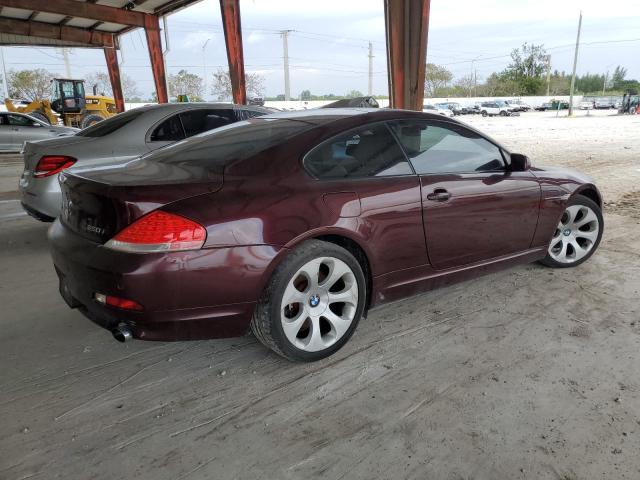 WBAEH13456CR50913 - 2006 BMW 650 I BURGUNDY photo 3