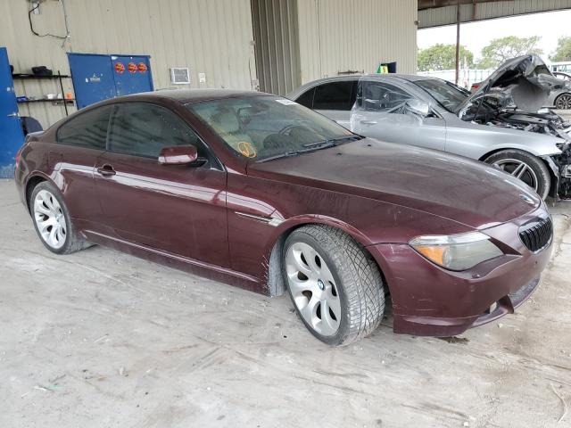 WBAEH13456CR50913 - 2006 BMW 650 I BURGUNDY photo 4