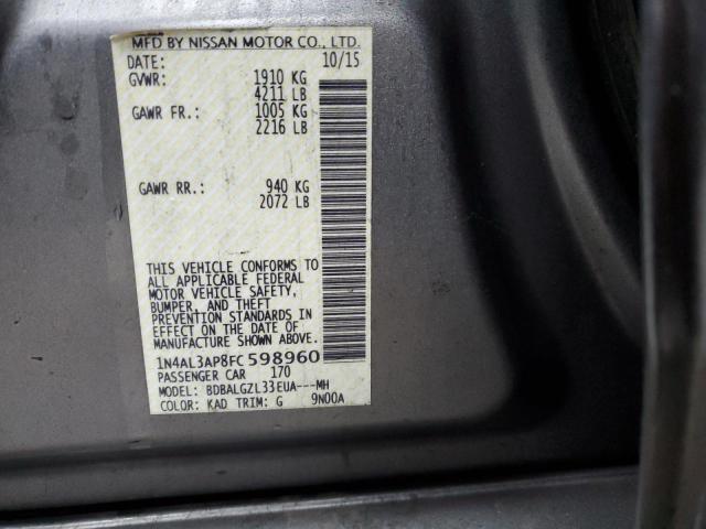 1N4AL3AP8FC598960 - 2015 NISSAN ALTIMA 2.5 GRAY photo 13