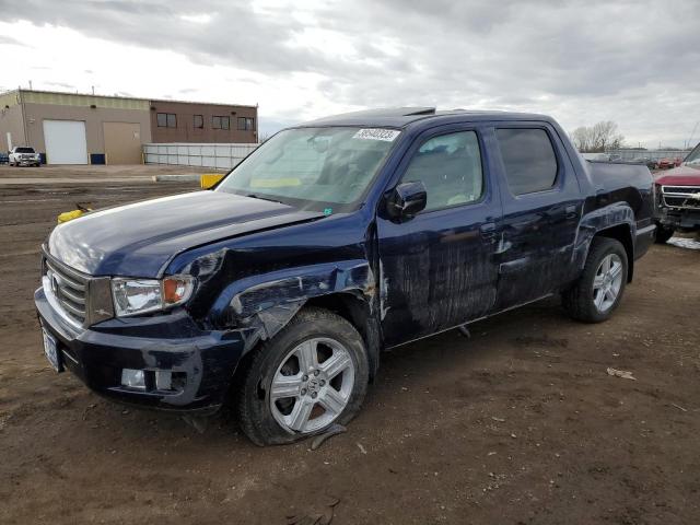 5FPYK1F57EB003208 - 2014 HONDA RIDGELINE RTL BLUE photo 1