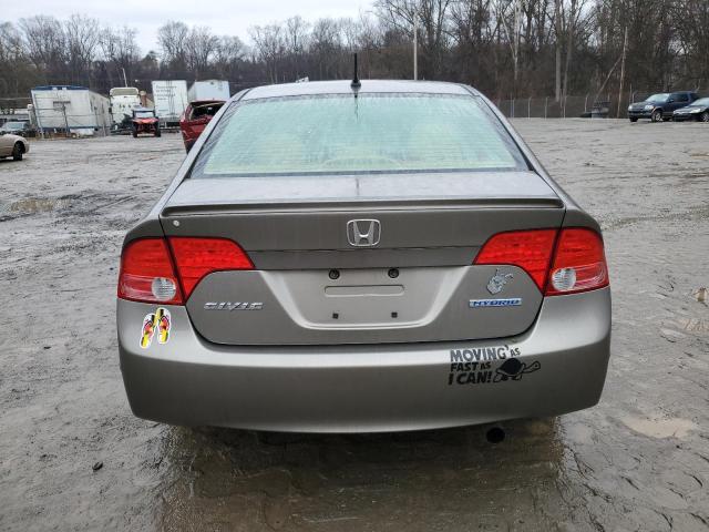 JHMFA36268S019023 - 2008 HONDA CIVIC HYBRID SILVER photo 6