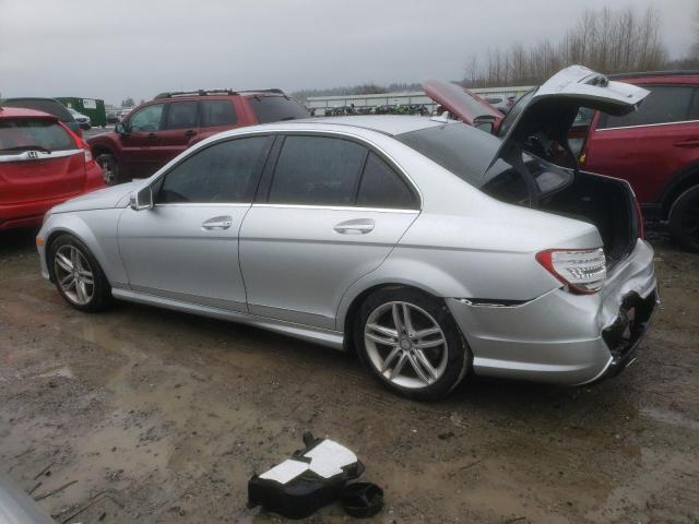 WDDGF8AB1EA952900 - 2014 MERCEDES-BENZ C 300 4MATIC SILVER photo 2