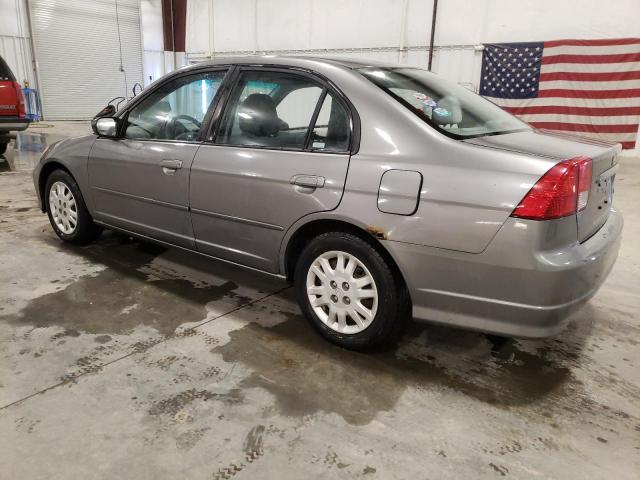 1HGES15555L028247 - 2005 HONDA CIVIC LX SILVER photo 2