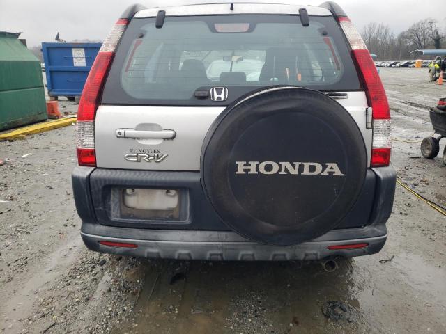 JHLRD685X6C001293 - 2006 HONDA CR-V LX SILVER photo 6