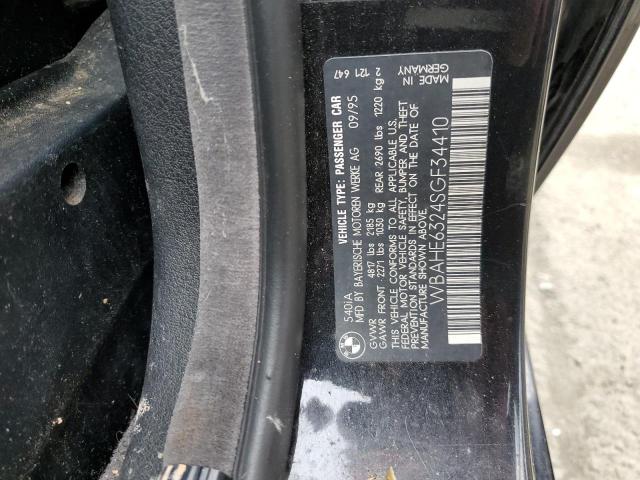 WBAHE6324SGF34410 - 1995 BMW 540 I AUTOMATIC 黑色 照片 12