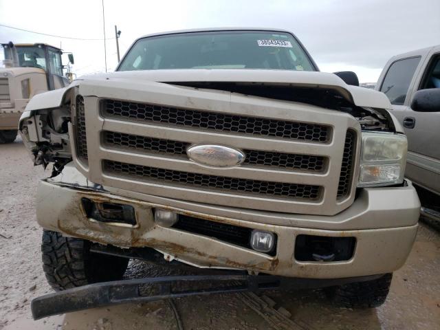 1FMNU43S75ED42615 - 2005 FORD EXCURSION LIMITED BEIGE photo 5