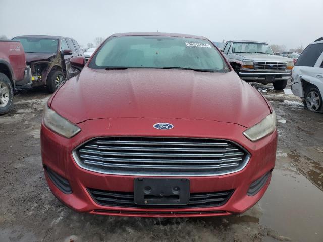 3FA6P0G76ER364154 - 2014 FORD FUSION S RED photo 5