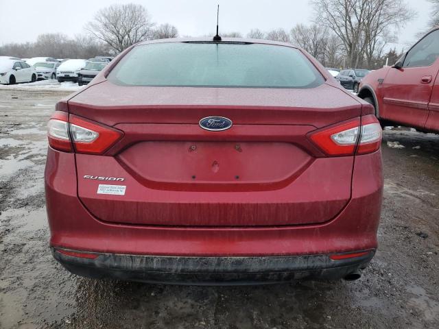 3FA6P0G76ER364154 - 2014 FORD FUSION S RED photo 6