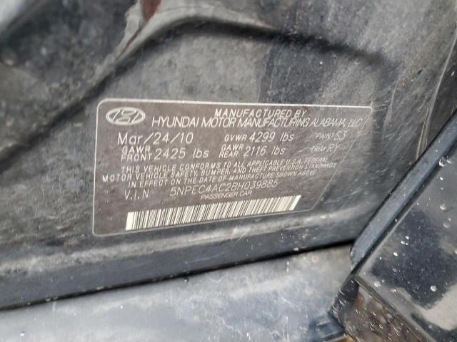 5NPEC4AC2BH039885 - 2011 HYUNDAI SONATA SE BLACK photo 13