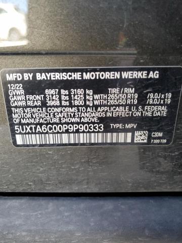 5UXTA6C00P9P90333 - 2023 BMW X5 XDRIVE45E GREEN photo 14