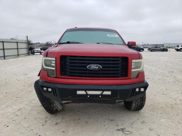 1FTFW1CF0CFC76355 - 2012 FORD F150 SUPERCREW RED photo 5