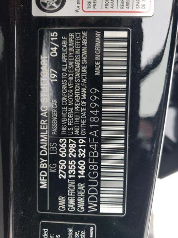 WDDUG8FB4FA184999 - 2015 MERCEDES-BENZ S 550 4MATIC BLACK photo 12