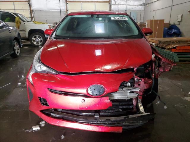 JTDKARFU0G3504643 - 2016 TOYOTA PRIUS RED photo 5