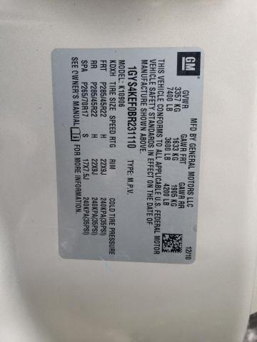 1GYS4KEF0BR231110 - 2011 CADILLAC ESCALADE ESV PLATINUM ბეჟი ფოტო 13