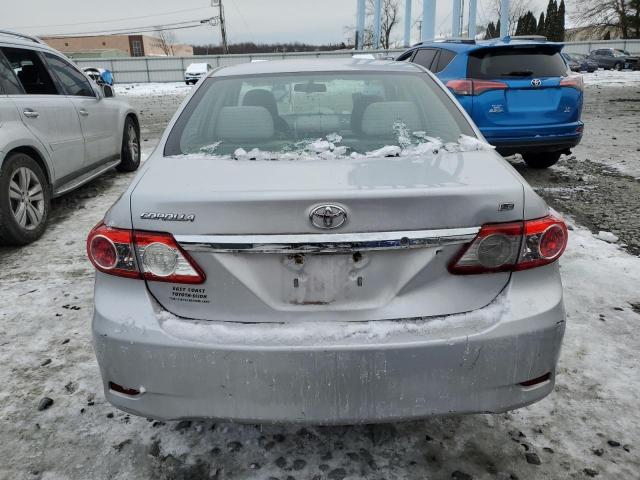 2T1BU4EE9BC705980 - 2011 TOYOTA COROLLA BASE SILVER photo 6