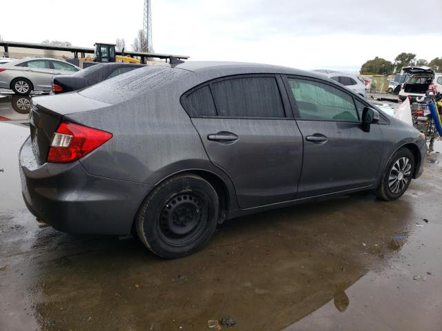 2HGFB2E57CH508651 - 2012 HONDA CIVIC LX GRAY photo 3