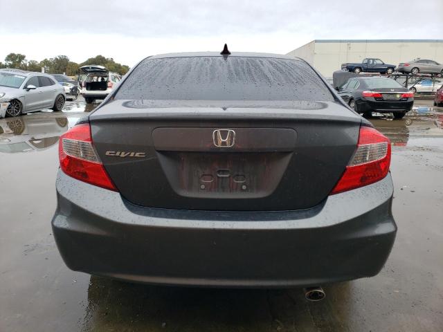 2HGFB2E57CH508651 - 2012 HONDA CIVIC LX GRAY photo 6