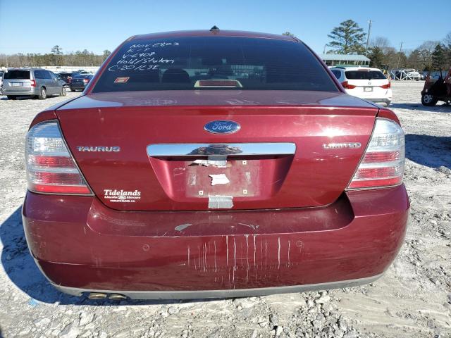 1FAHP25W48G166909 - 2008 FORD TAURUS LIMITED MAROON photo 6