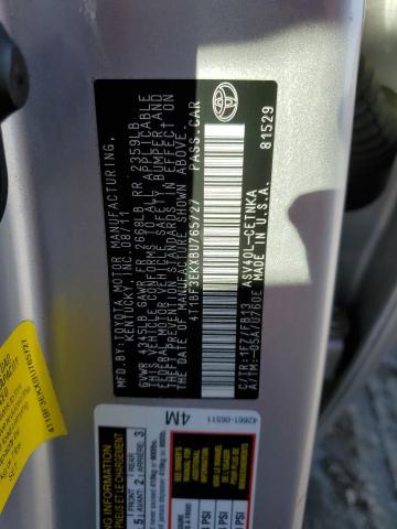 4T1BF3EKXBU765727 - 2011 TOYOTA CAMRY BASE SILVER photo 13