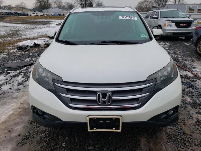 5J6RM4H76CL028578 - 2012 HONDA CR-V EXL WHITE photo 5