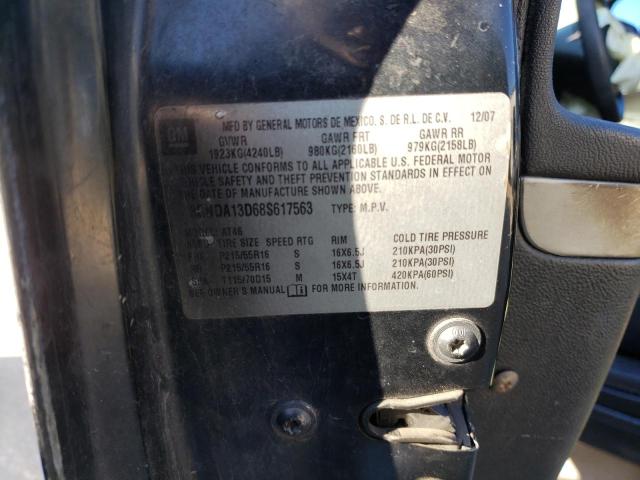 3GNDA13D68S617563 - 2008 CHEVROLET HHR LS 黑色 照片 12