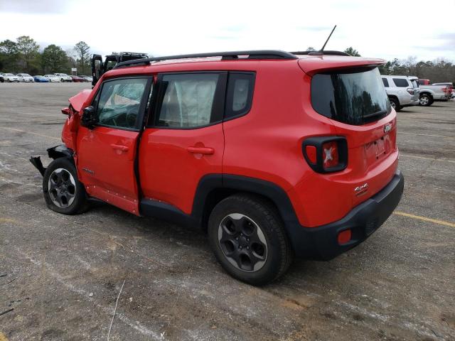 ZACCJBATXGPD78443 - 2016 JEEP RENEGADE SPORT RED photo 2