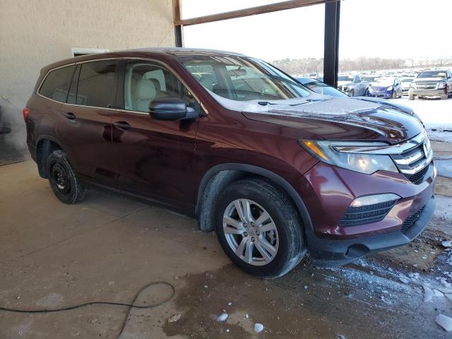 5FNYF6H1XJB022253 - 2018 HONDA PILOT LX BURGUNDY photo 4