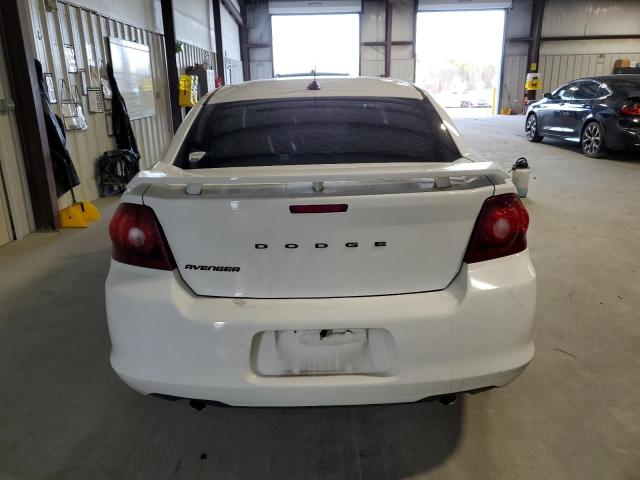 1C3CDZCG2DN717544 - 2013 DODGE AVENGER SXT WHITE photo 6