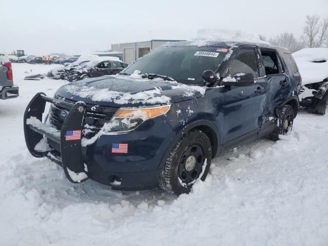 1FM5K8AR7EGC38224 - 2014 FORD EXPLORER POLICE INTERCEPTOR BLUE photo 1