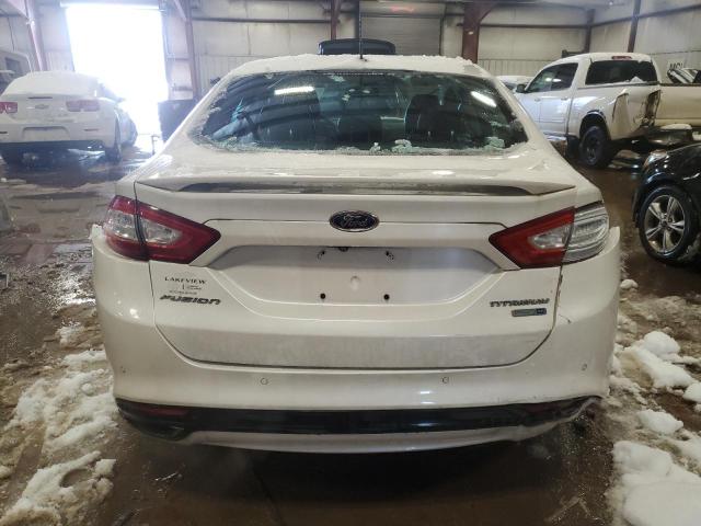 3FA6P0D93DR293869 - 2013 FORD FUSION TITANIUM WHITE photo 6