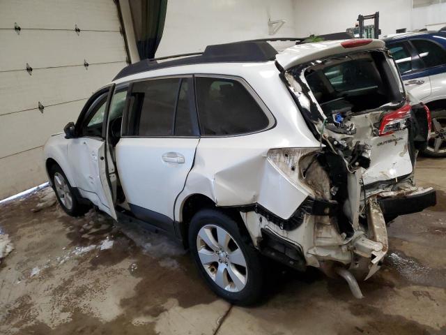 4S4BRCLC8B3314840 - 2011 SUBARU OUTBACK 2.5I LIMITED WHITE photo 2