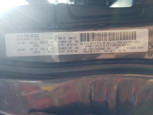 1C4RJFLTXJC504987 - 2018 JEEP GRAND CHER TRAILHAWK 灰色 照片 10