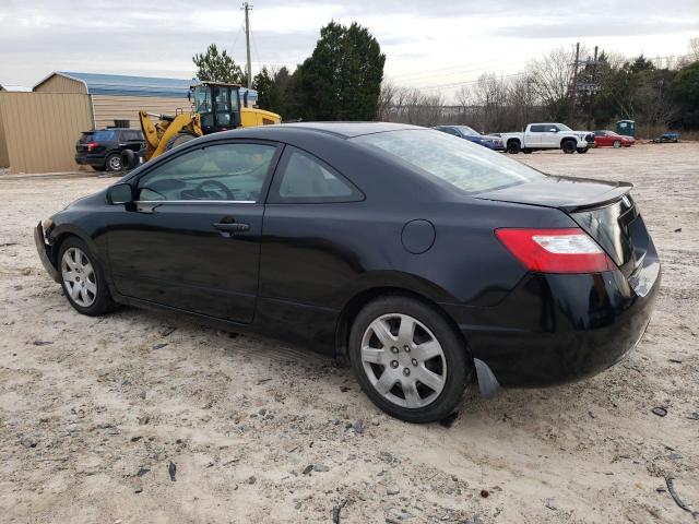 2HGFG12616H530819 - 2006 HONDA CIVIC LX BLACK photo 2