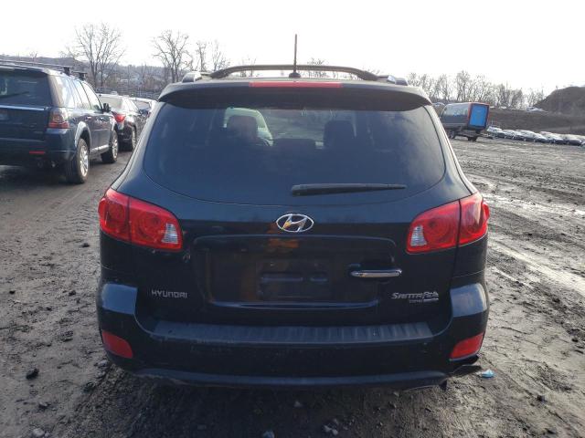 5NMSH73E08H220672 - 2008 HYUNDAI SANTA FE SE BLACK photo 6