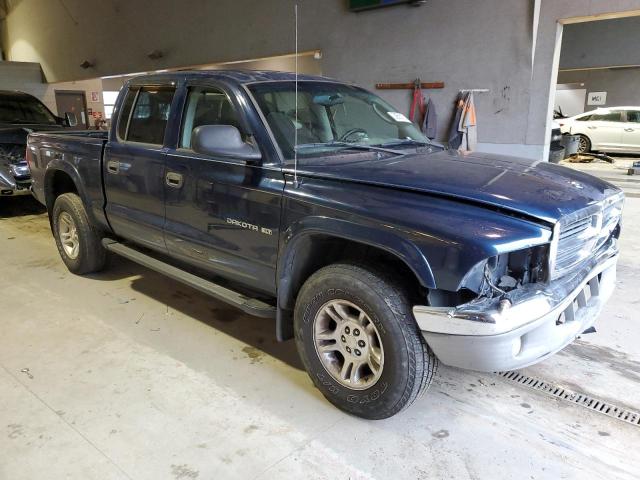 1B7GG2ANX1S102587 - 2001 DODGE DAKOTA QUAD BLUE photo 4