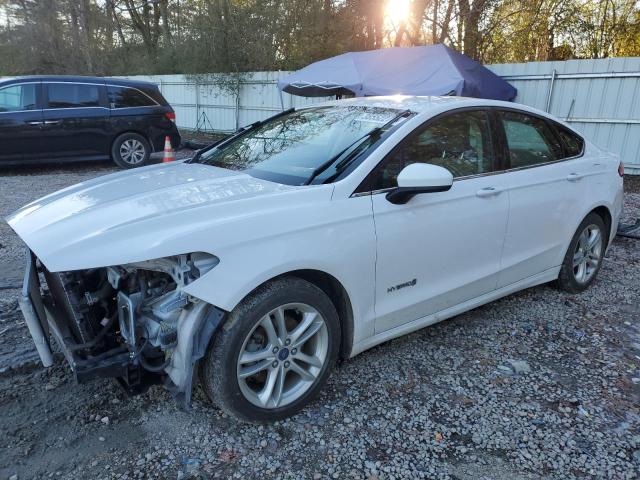 3FA6P0LU0JR172735 - 2018 FORD FUSION SE HYBRID WHITE photo 1