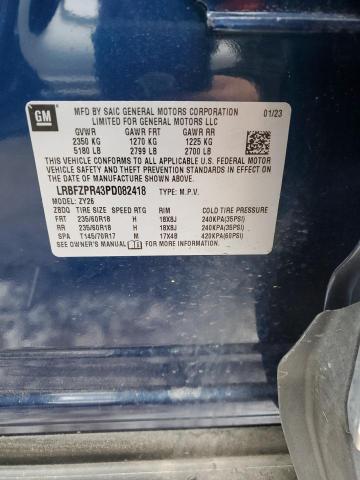 LRBFZPR43PD082418 - 2023 BUICK ENVISION ESSENCE Կապույտ լուսանկար 12