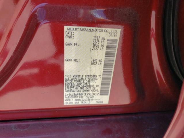 1N4AL3AP3GN376302 - 2016 NISSAN ALTIMA 2.5 RED photo 13