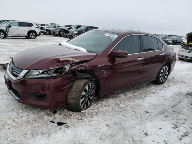 1HGCR6F56FA006673 - 2015 HONDA ACCORD HYBRID EXL MAROON photo 1