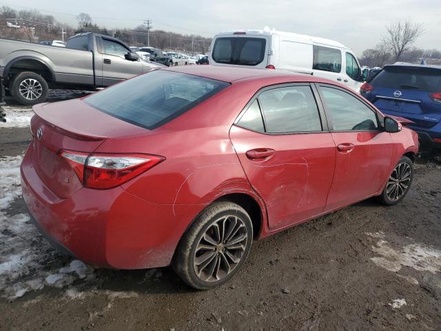 2T1BURHE3GC527130 - 2016 TOYOTA COROLLA L RED photo 3