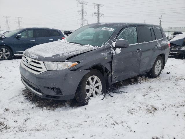 5TDZK3EH7DS132922 - 2013 TOYOTA HIGHLANDER BASE Gris photo 1