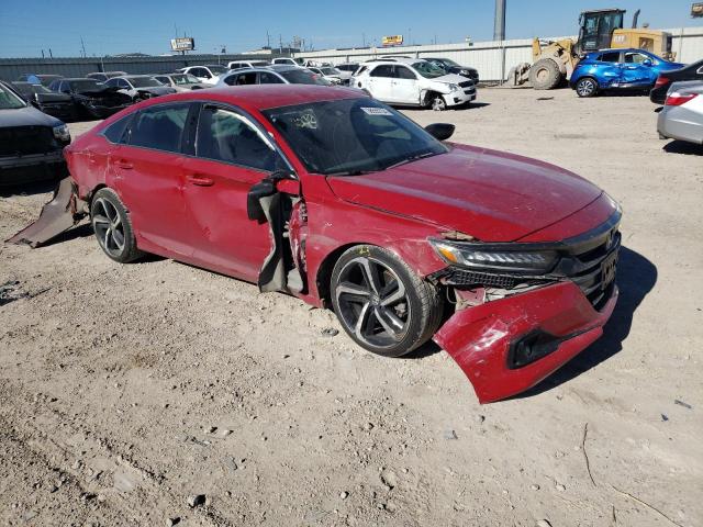 1HGCV1F3XMA098686 - 2021 HONDA ACCORD SPORT RED photo 4