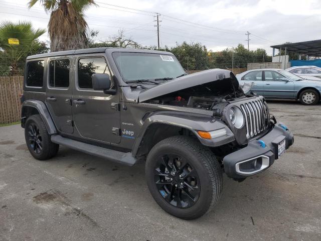 1C4JJXP67PW650715 - 2023 JEEP WRANGLER SAHARA 4XE GRAY photo 4